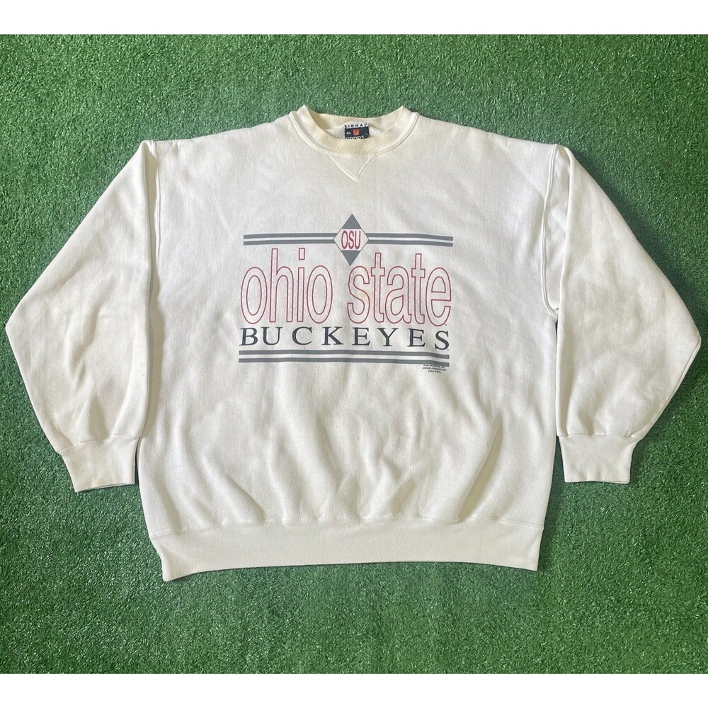 Vintage Ohio State Buckeyes Crewneck Sweatshirt Men’s 2XL White OSU 90s